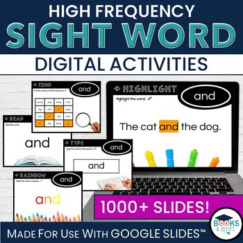 Preview of Digital Sight Word Fluency Practice Activities -Editable Resource Google Slides™