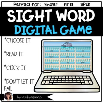 Preview of Digital Sight Word Game | End of year game | Summer School game