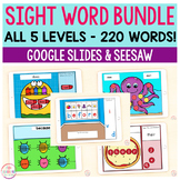 Digital Sight Word Games Mega Bundle | 5 Activities-5 Leve