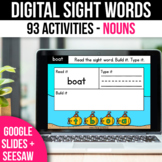Digital Sight Word Practice Google Slides Back to School A