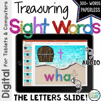 Preview of Digital Sight Words Digital Spelling Powerpoint Word Work Building Activities