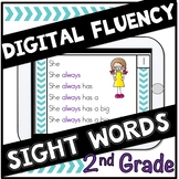 Digital Sight Words Second Grade  Fluency Cards