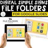Digital Signs File Folders for Special Education (Digital 