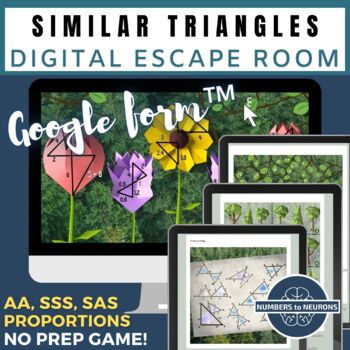 Preview of Digital Similar Triangles Escape Room Activity