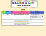 Digital Simple Reading Log Template