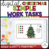 Digital Simple Task Boxes for Christmas Independent Work Systems