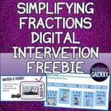 Digital Simplifying Fractions FREEBIE (Distance Learning)