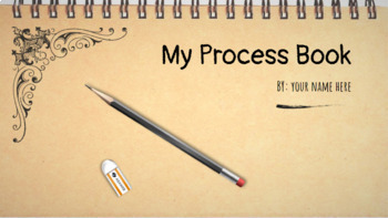 Preview of Digital Sketchbook/Process Book for Virtual Art Courses (google slides) 