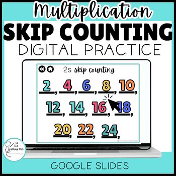 Preview of Multiplication Fact Fluency! Skip Counting by 2-12s Practice-  Google Slides
