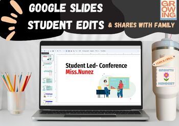 Preview of Digital Slides | STUDENT LED CONFERENCES | PARENT TEACHER CONFERENCES | Growth