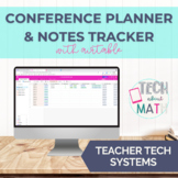 Digital Small Group Conference Planner & Notes Tracker wit