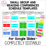 Digital Small Group and Reading Conferences Schedule Template