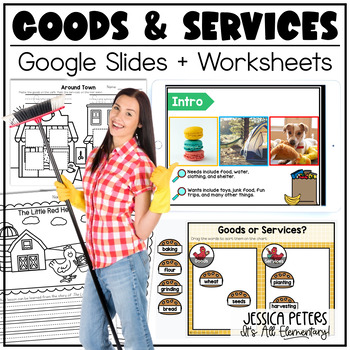 Preview of Goods and Services Lessons | Sort & Activity Included | Slides & Worksheets