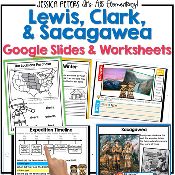 Preview of Lewis and Clark and Sacagawea | Famous Americans | Google Slides & Worksheets