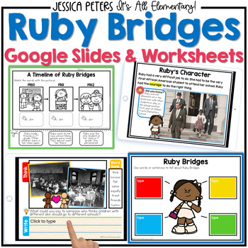 Preview of Ruby Bridges Social Studies | Famous Americans | Google Slides & Worksheets