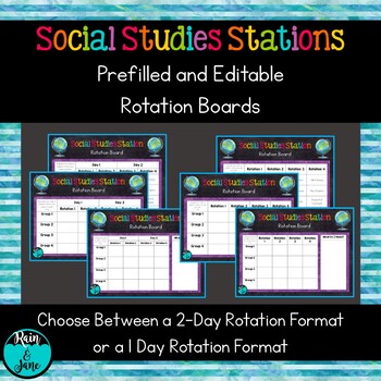 Preview of Digital Social Studies Rotation Board