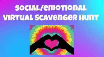 Preview of Digital Social and Emotional Virtual Scavenger Hunt