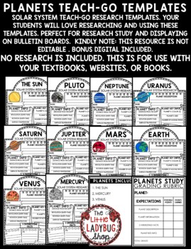 Digital Solar System and Planets Research Project for Google Slides