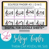 Digital Solfege Worksheet #3: Do Mi Sol (Treble Clef)