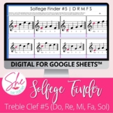 Digital Solfege Worksheet #5: Do Re Mi Fa Sol (Treble Clef)