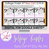 Digital Solfege Worksheet #7: Do, Re & Mi (Bass Clef)