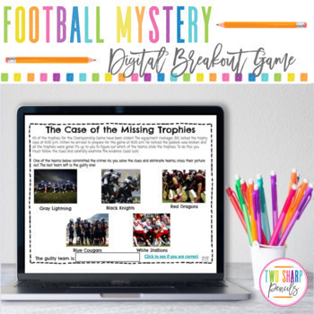 Preview of Digital Solve the Football Mystery Escape Room | Breakout Game | Teamwork 