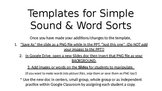 Reusable Sound & Word Sort E-Templates