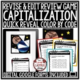 ELA Grammar Revise and Edit Test Prep Color By Capitalizat
