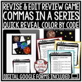 ELA Grammar Revise & Edit Test Prep Color By Commas in a S