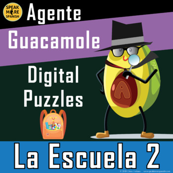 Preview of Digital Spanish Activities School Vocabulary PART 2. Juegos Digitales La Escuela