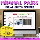 Minimal Pairs Speech Therapy Digital Folders for Phonology