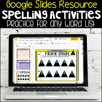 Preview of Digital Spelling Activities for Any List Using Google Slides