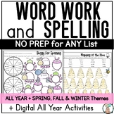 Editable Spring Word Work Sight Word Spelling Practice Act