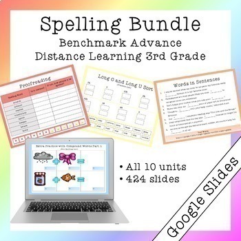 Preview of Digital Spelling Bundle: Benchmark Advance 3rd Grade (Google Slides)
