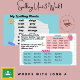 Digital Spelling- Wonders 2nd Grade- Unit 3 Week 1 (Words 