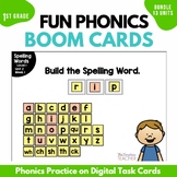 Digital Spelling using BOOM Cards FUN PHONICS Level 1 BUND