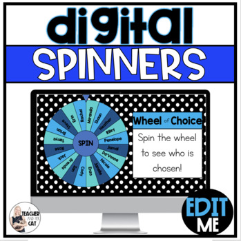 Preview of Digital Spinner - Classroom Reward or Name Selector