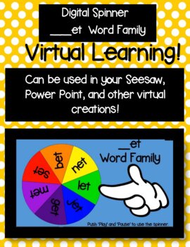 Preview of Digital Spinner: __et Word Family