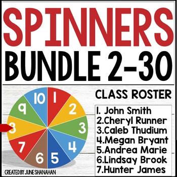 Preview of Digital Spinners Random Name Pickers 29 Spinners In All Bundle
