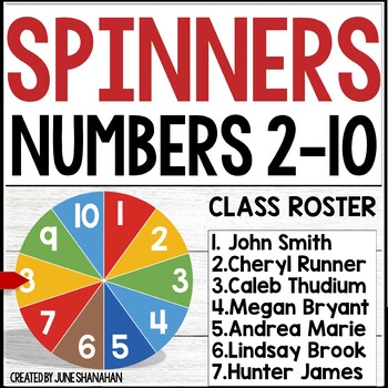 Preview of Digital Spinners Random Name Pickers Editable