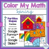 Digital Spring Color by Code Math Activities Google Forms 
