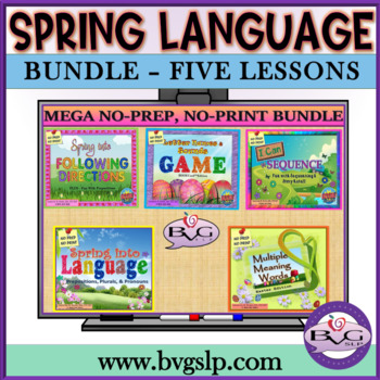 Preview of Digital Spring Language Literacy BUNDLE with BOOM CARDS