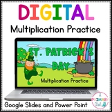 Digital St. Patrick's Day Digital Multiplication Practice