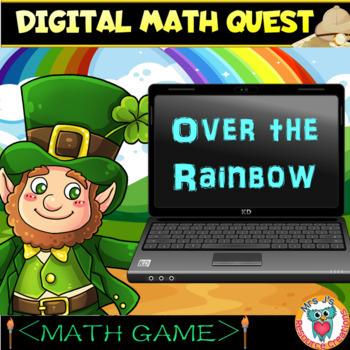 Preview of Digital Resource St Patrick's Day Math Quest Game Differentiated - Escape Room