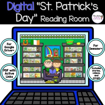 Preview of Digital St. Patrick's Day Reading Room: For Google and Seesaw