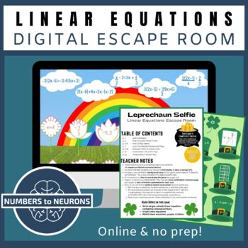 Preview of St Patricks Day Escape Room Math Activity