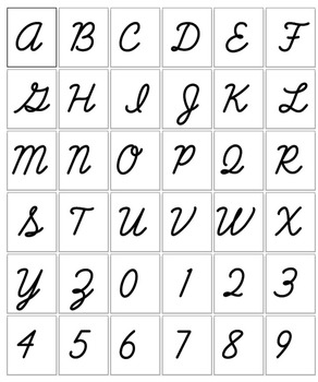 fonts alphabet cursive bold
