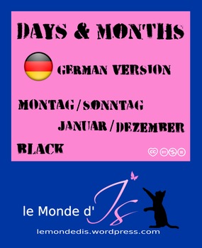 Preview of Digital Stamps Days & Months 01 German Version