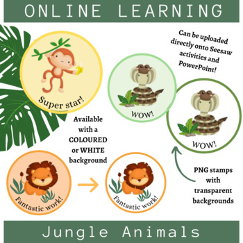 Preview of Digital Stamps: Jungle Animals