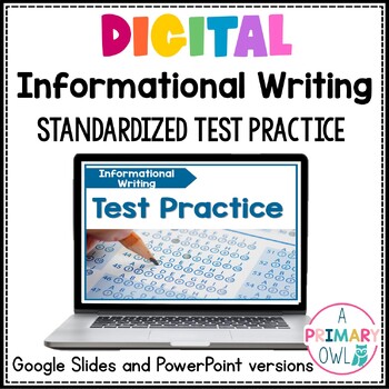 Preview of Digital Standardized Test Prep Informational Writing Prompts GMAS